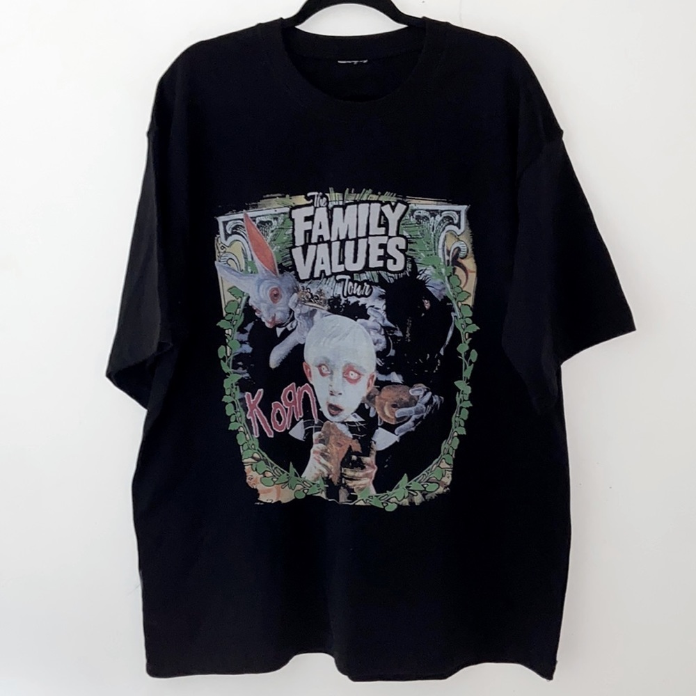 Korn Custom Made Band Merch Tee ‘the family values tour’ NWT UNI Sample Sale XL﻿